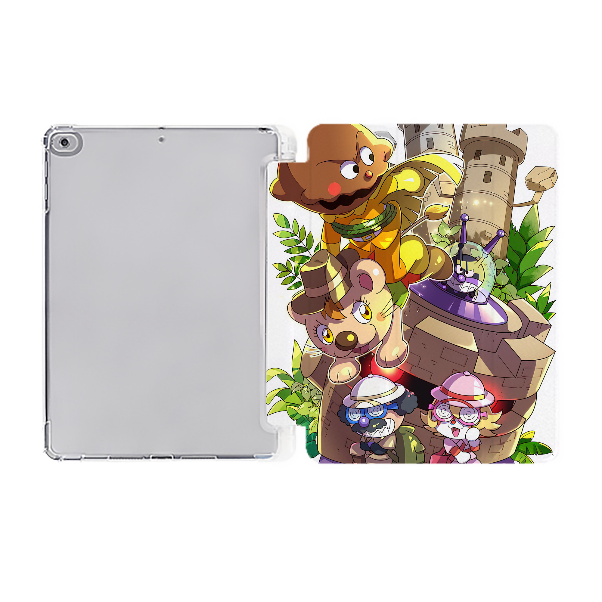 （画像用） アンパンマン Anpanman IPad ケース ペン収納付き 三つ折りスタンド PUレザー×シリコン 対応機種9.5/10.5/10.9インチ